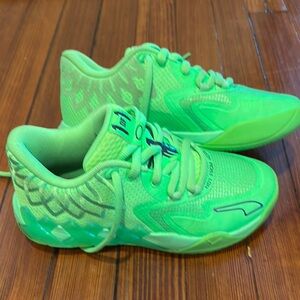 Puma LaMelo Ball Kids Green Athletic Shoes
